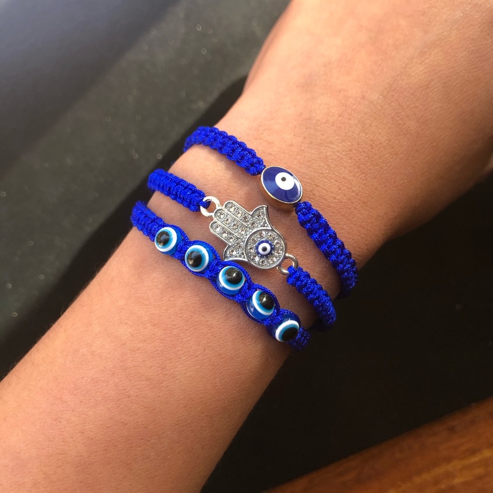 Set of 3|Red Evil Eye Stackable Bracelet for Kids